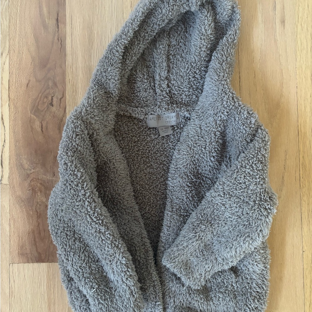Barefoot Dreams Kids Gray Hooded Jacket